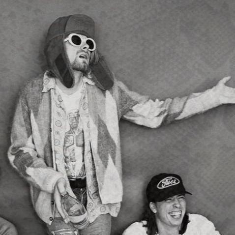 新品 完売 カートコバーン モヘアタッチカーディガン 復刻 BK 黒