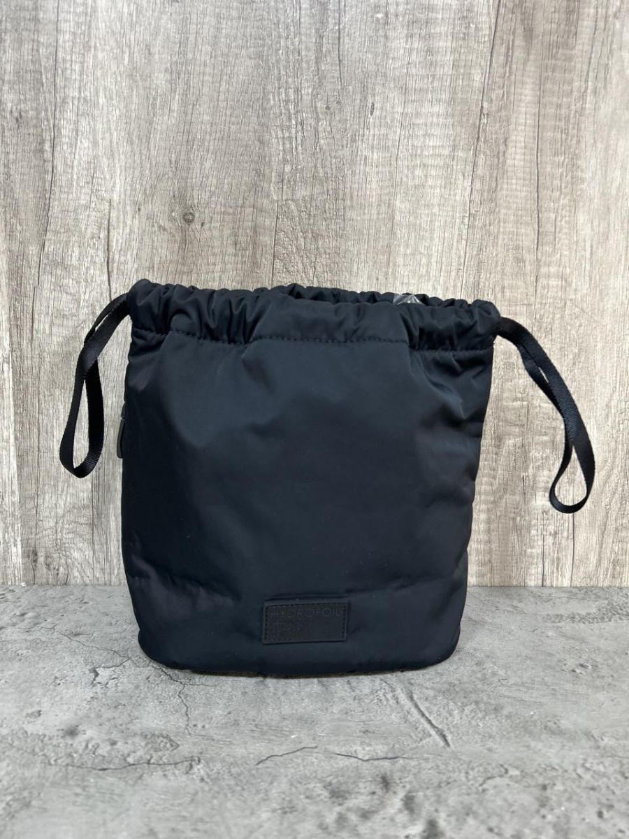 HYDROFOIL ペッレモルビダ PELLE MORBIDA ハイドロフォイル 巾着 バッグ sizeF 黒 ◎レディース