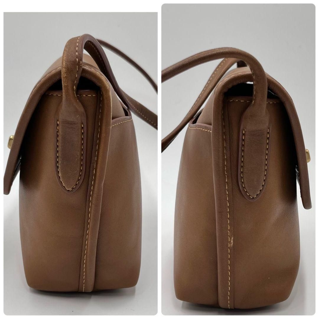 ✨美品✨ コーチレザー ショルダーバッグ　編込 斜め掛け ゴールド金具 ブラウン コーチ COACH オールレザー ショルダーバッグ 2905 ブラウン