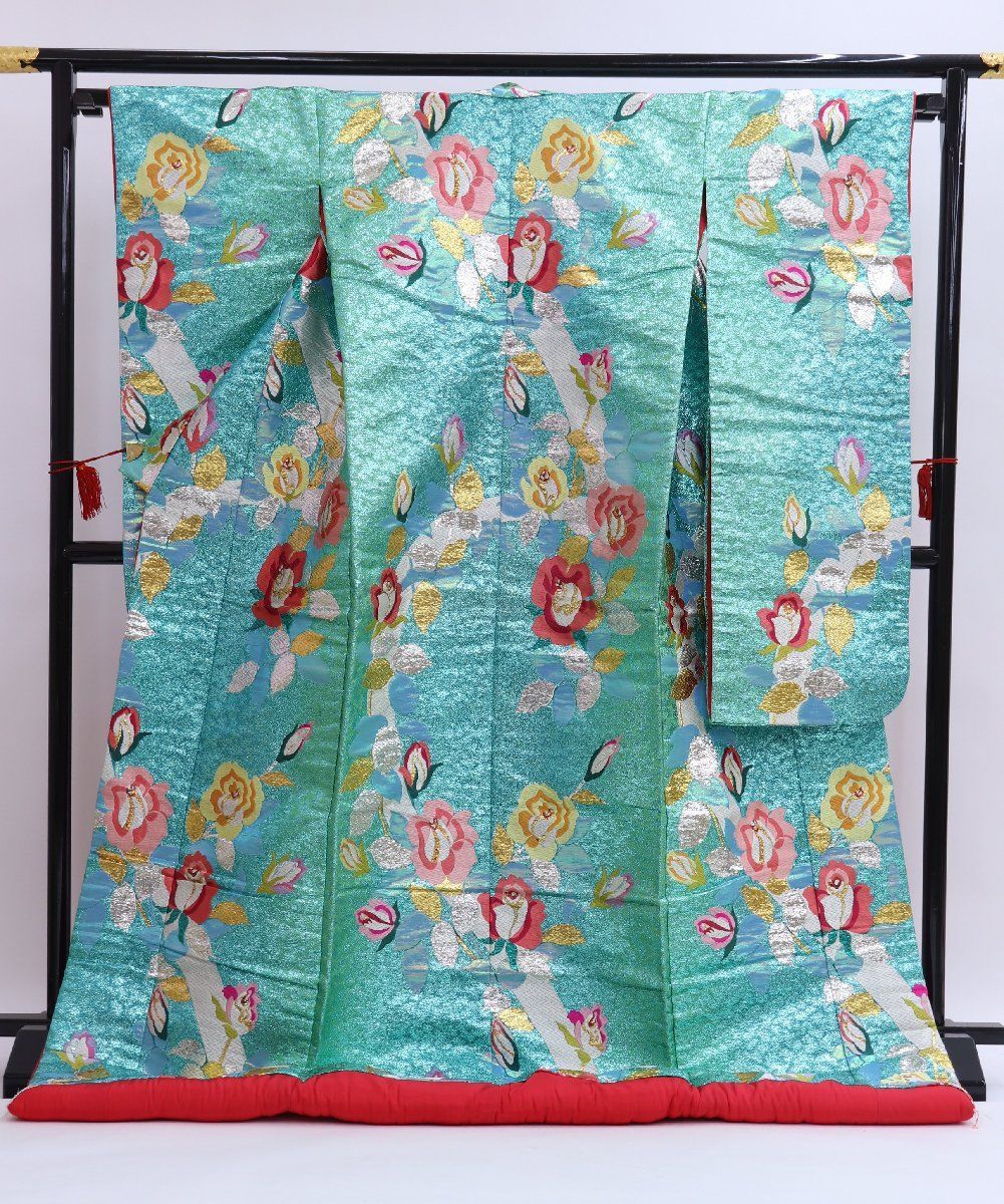 色打掛 エメラルドグリーン チューリップ y5264