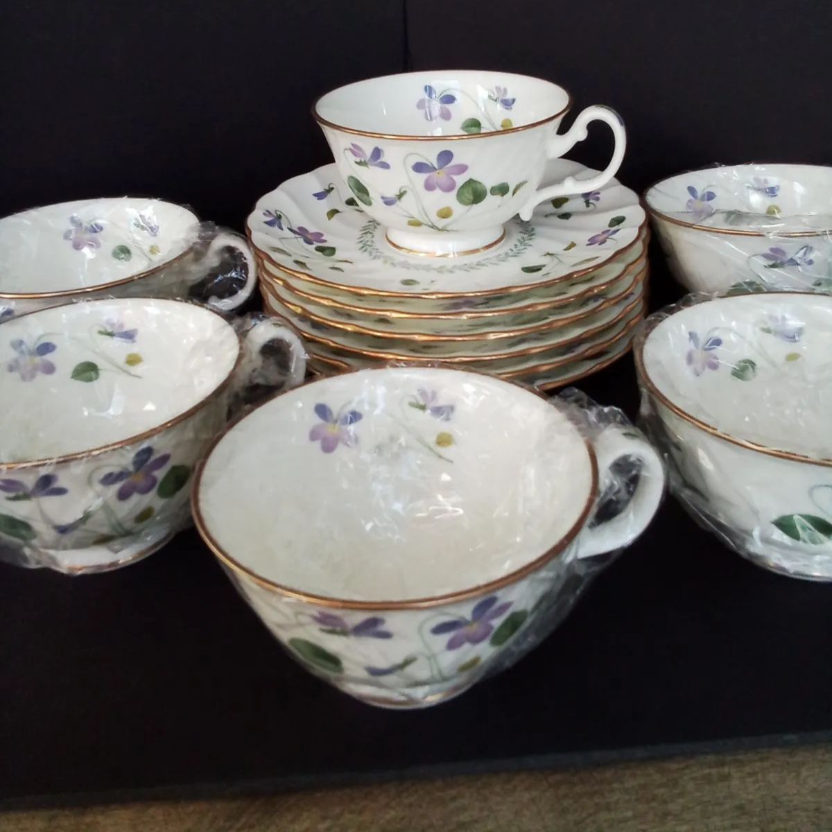 ノリタケヴァイオレットドリームカップ&ソーサー6客 ノリタケ