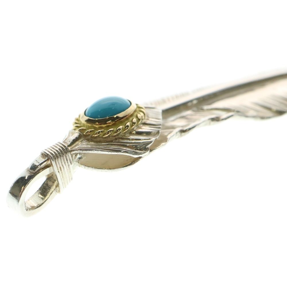 goro s ゴローズ 現行 上銀金縄ターコイズ特大フェザー 右向き ペンダントトップ シルバー|ゴールド WWW_WOWDIGSITE_COM