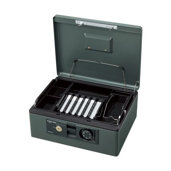 コクヨ 手提げ金庫 ダイヤル錠付 A4 W360×D285×H150mm ダークグレー CB-11DM 1台