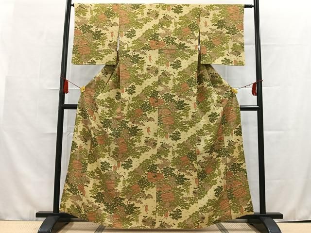 平和屋着物○上質な小紋 楓シルエット 暈し染め 正絹 逸品 DAAV1290tw 平和