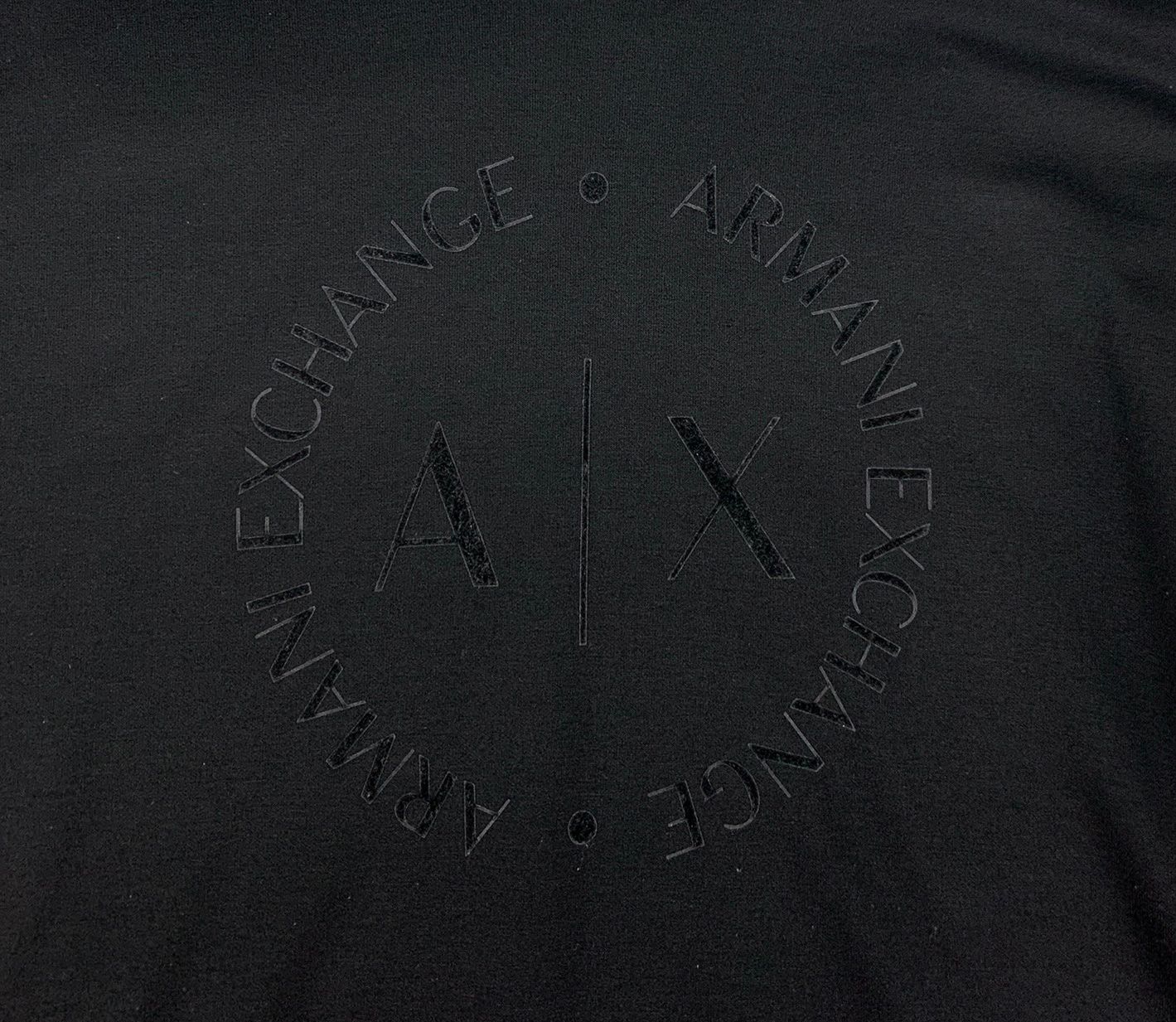 ARMANI EXCHANGE (アルマーニエクスチェンジ) スウェット サークルロゴ 8NZM87 Z9N1Z Lサイズ ブラック メンズ/025