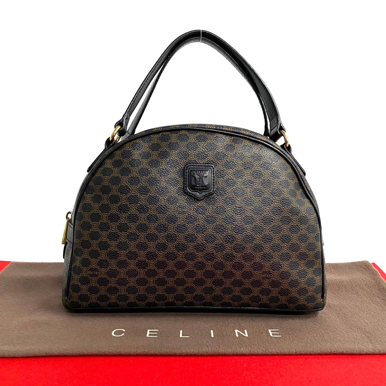 極 美品 CELINE セリーヌ ヴィンテージ マカダム ブラゾン トリオンフ 