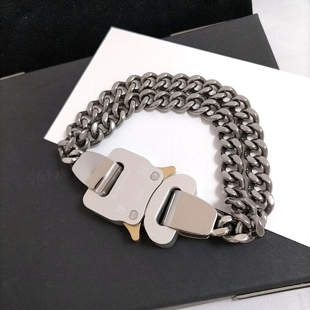 新品未使用】1017 ALYX 9SM ダブル チェーン バックル ブレスレット