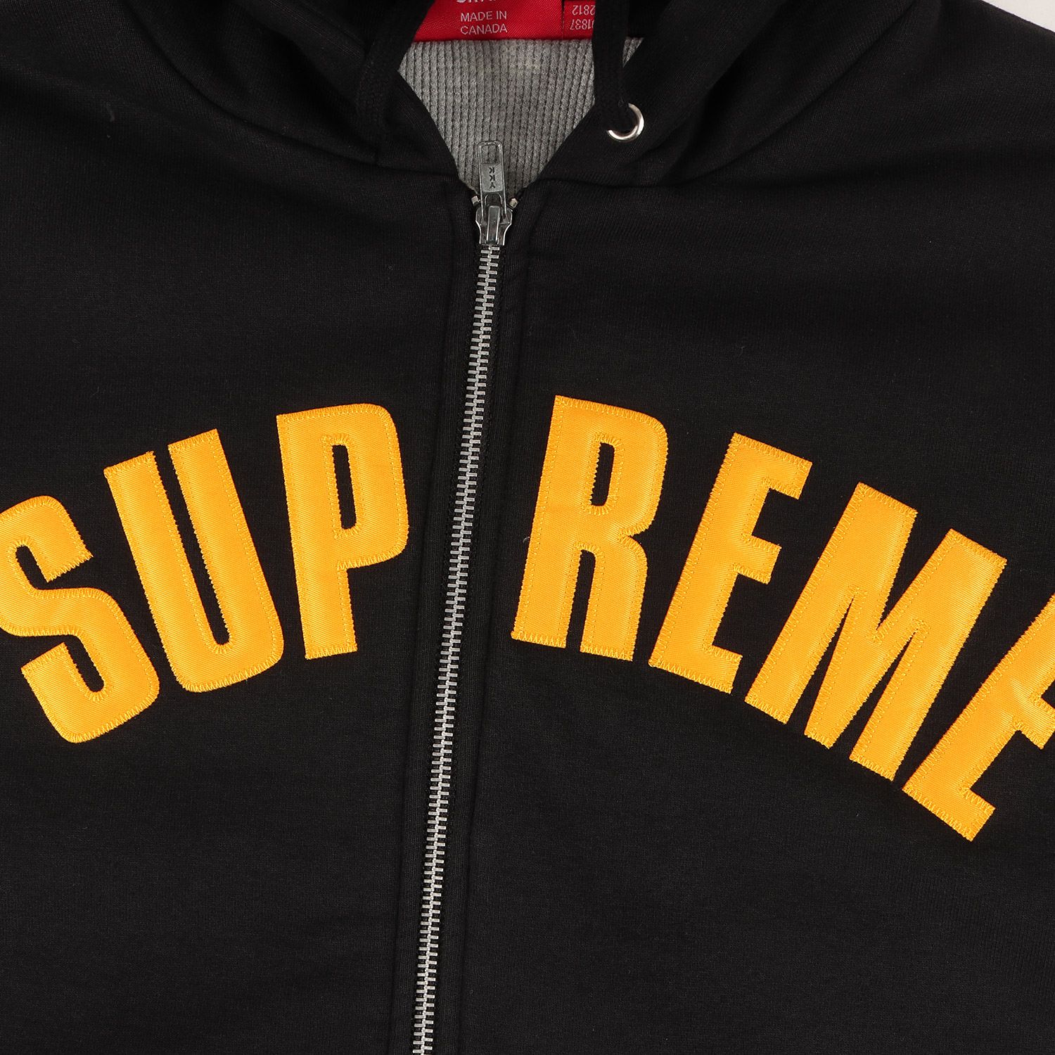 Supreme シュプリーム パーカー サイズ:S 12AW アーチロゴ サーマル ジップ スウェットパーカー Arc Logo Thermal Zip -Up ブラック 黒 トップス フーディー【メンズ】 - メルカリ