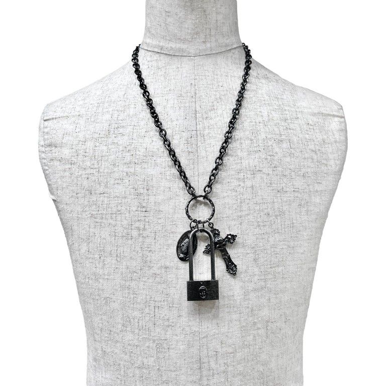 Jean Paul Gaultier スカル十字架ネックレス 青銅 Jean Paul GAULTIER 