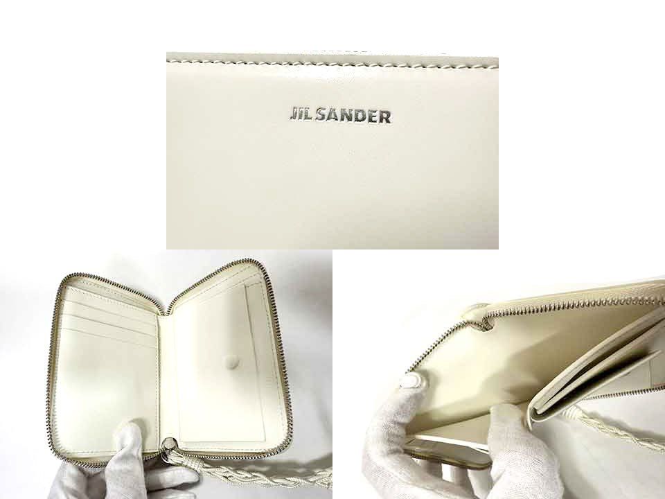 【中古】JIL SANDER ジルサンダー 小物 POCKET ZIP AROUND WALLET 二つ折り財布 ラウンドファスナ オフホワイト＿S13＿s-0059-r13 中古】JIL SANDER ジルサンダー 小物 POCKET ZIP AROUND WALLET 二