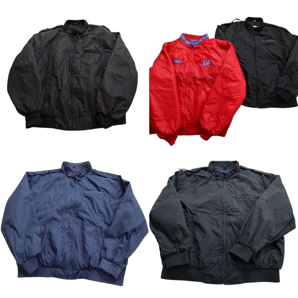 古着卸 まとめ売り メンバーズオンリー風 ジャケット 5枚セット (メンズ XL /2XL ) ブルゾン ナイロン チンストラップ 中古 古着 MY5557