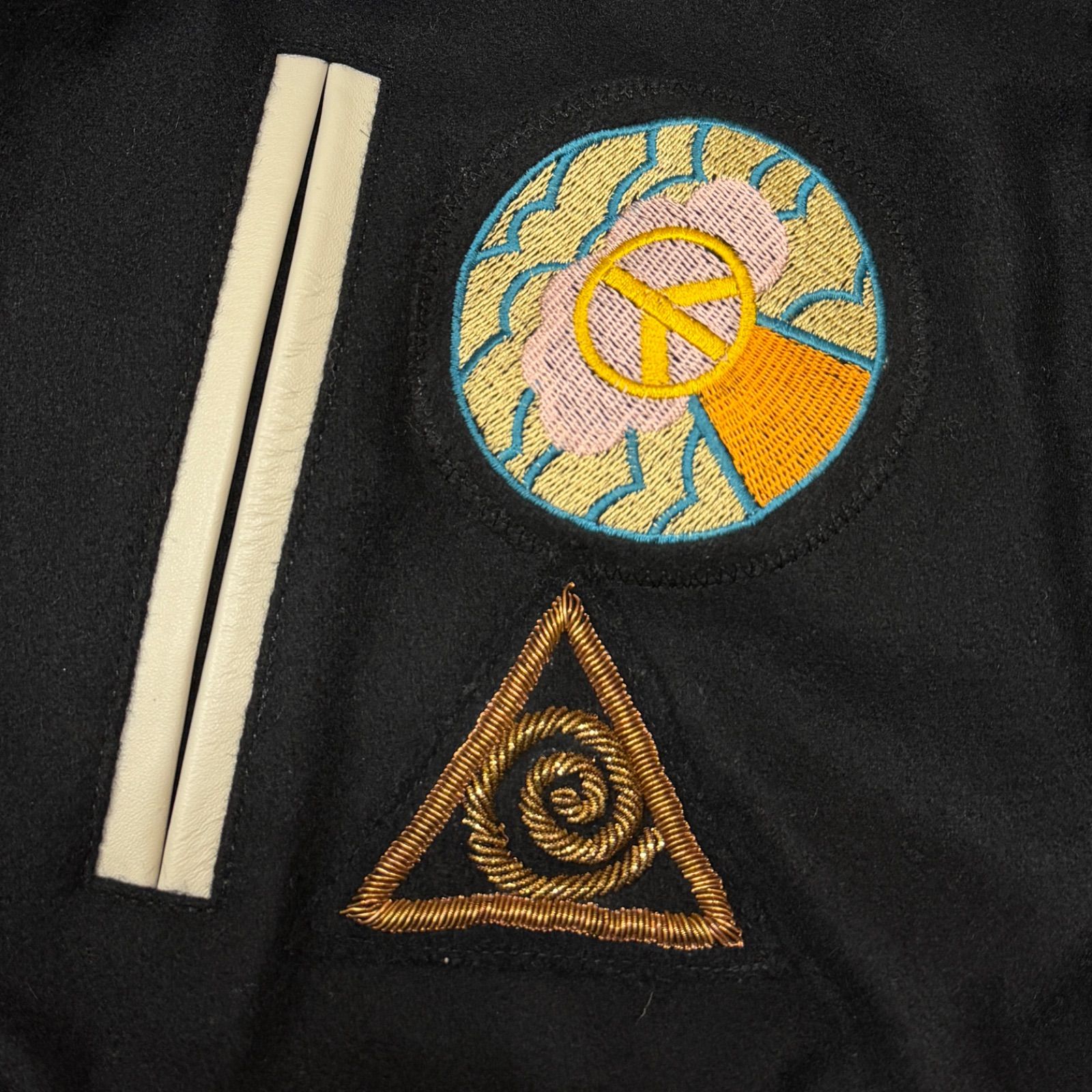 Dries Van Noten × Stussy 22AW Varsity Jacket バーシティジャケット スタジャン ブルゾン ドリスヴァンノッテン ステューシー コラボ XL 93892A4 WWW_KANDAIZUMI_COM