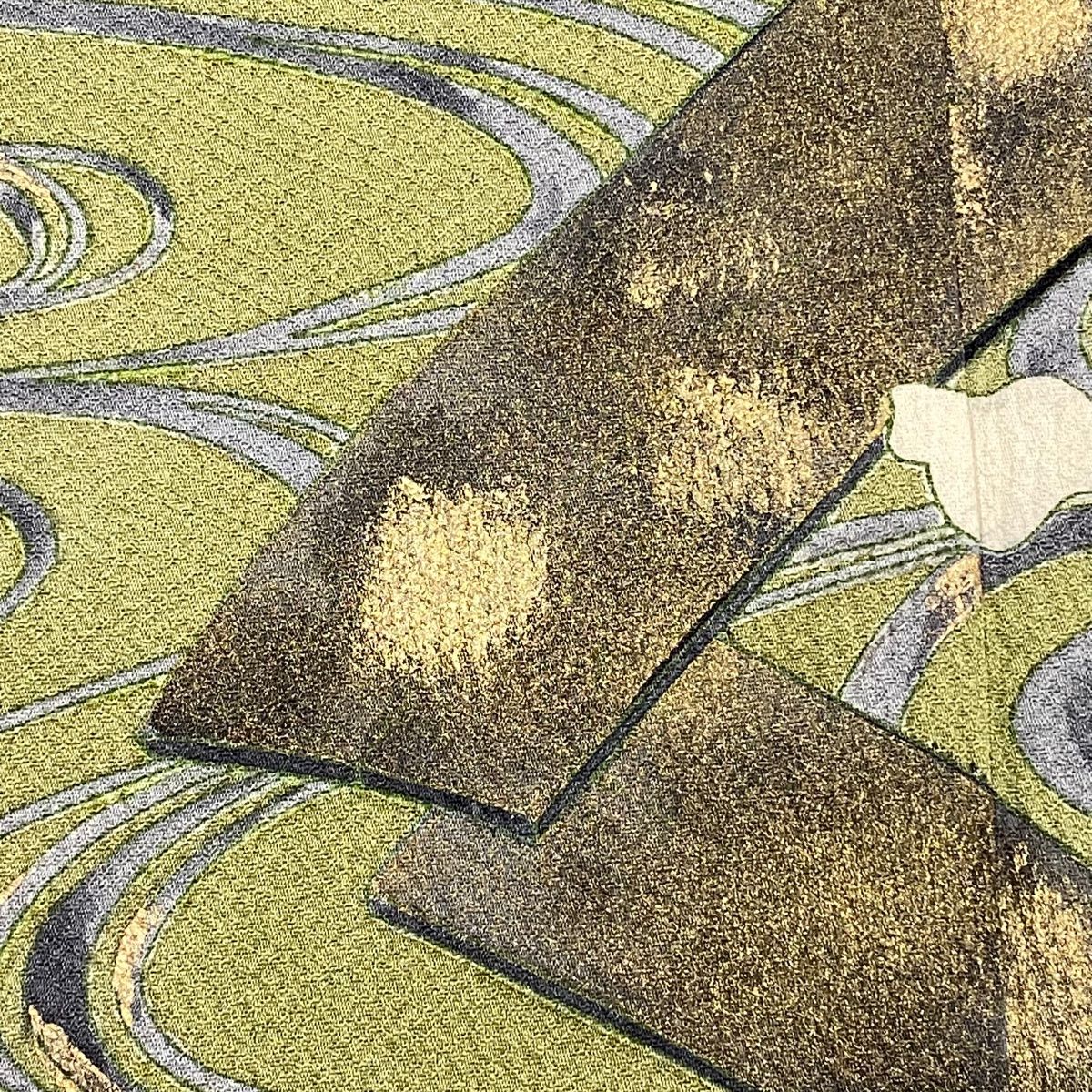 訪問着 身丈161.5cm 裄丈67cm M 袷 花井幸子 落款 菖蒲 八橋