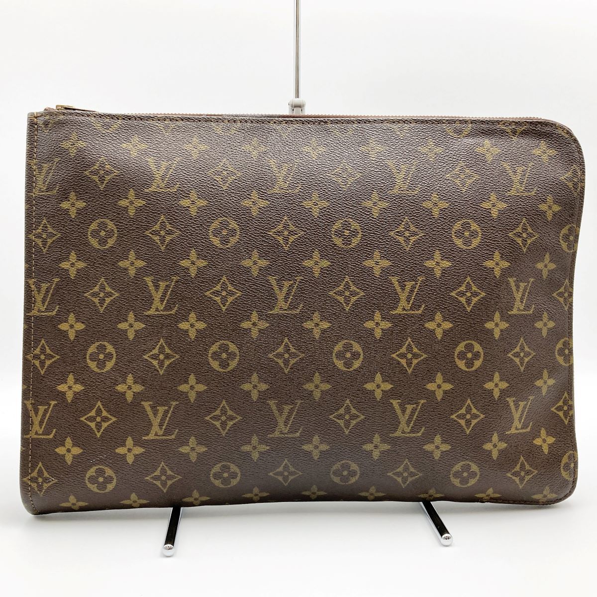 ベタ無し】LOUIS VUITTON ルイ・ヴィトン ポッシュ・ドキュマン(旧) クラッチバッグ 薄型書類ケース ダークブラウン PVC メンズ  レディース M53456 - メルカリ