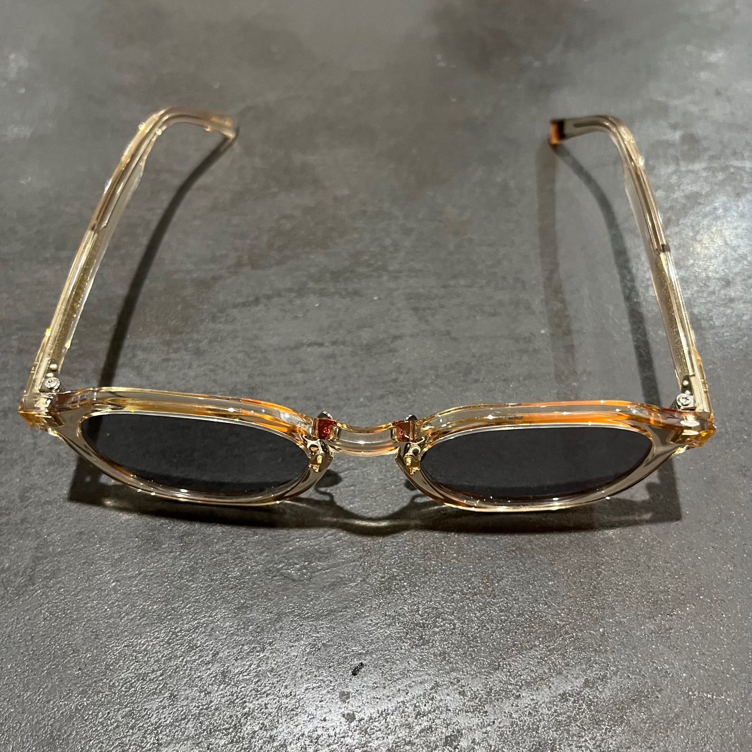 定価36300円 BLANC サングラス 眼鏡 ブラウンフレーム ブルーレンズ  