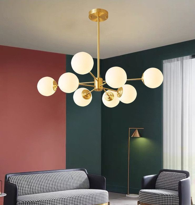 シーリングライト 8灯 天井照明 ペンダントライト 北欧 ゴールド リビング 居間 寝室用シャンデリア 照明