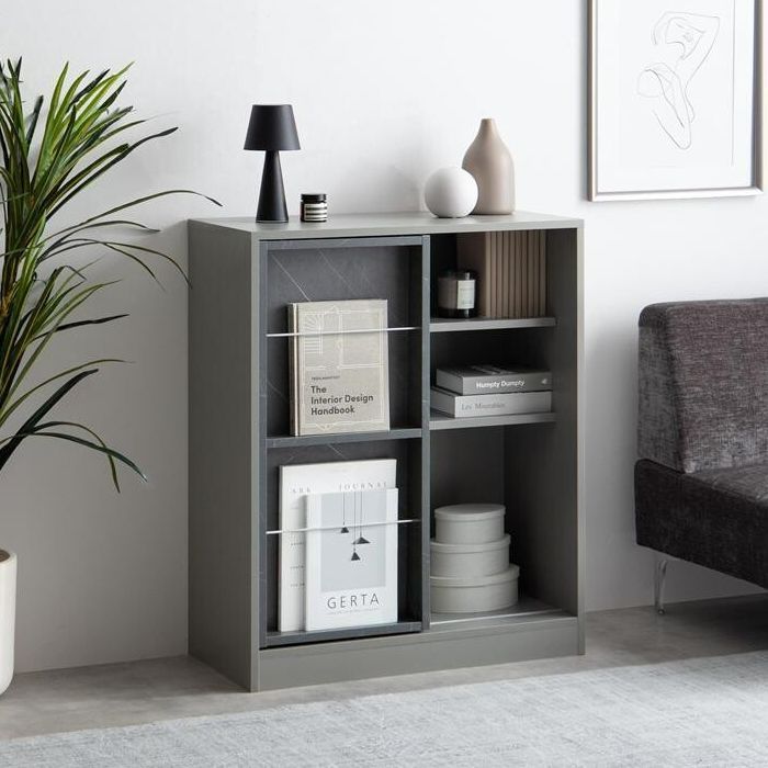 本棚 幅71cm スライド棚 おしゃれ ディスプレイ ラック 収納棚