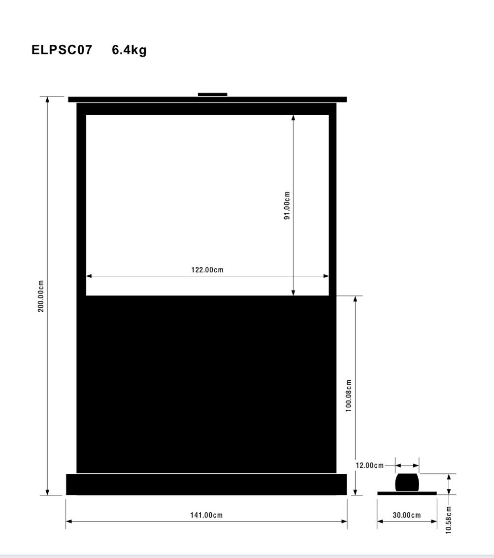 EPSON ELPSC07 プロジェクタースクリーン 60インチ - メルカリ