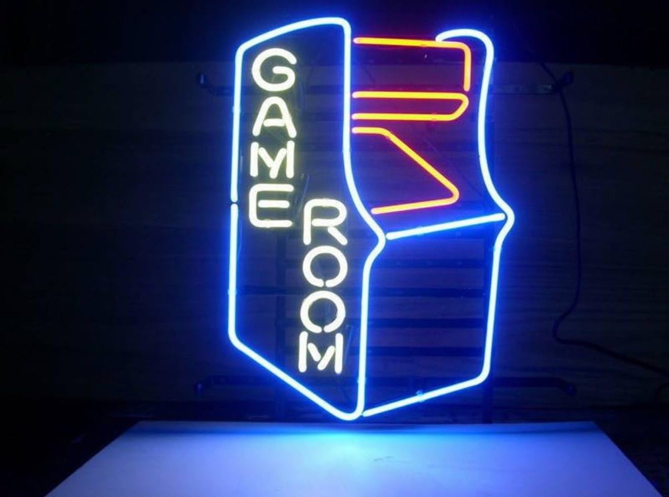 ネオンサイン GAME ROOM オリジナル　オーダー　ネオン管 広告用看板 オーダーメイド アーケード風 ネオン看板 GAME ROOM LEDライト