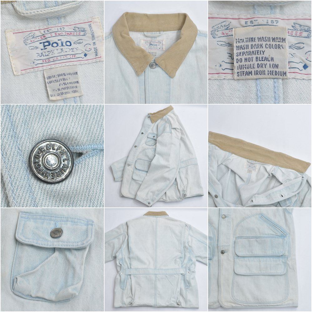 80〜90s Polo RALPH LAUREN ラルフローレン デニム ハンティング