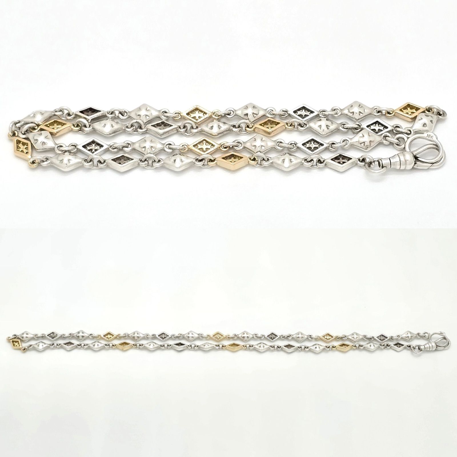 ローリーロドキン ミックスダイヤモンドシェイプクロス ネックレス チェーン ☆ クロス 925 シルバー Loree Rodkin ローリーロドキン ミックス ダイヤモンド シェイプ