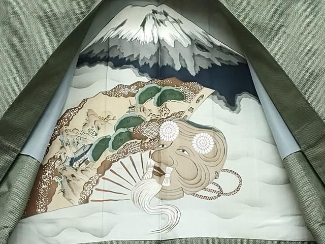 平和屋着物○男性 本場大島紬 アンサンブル 80亀甲 総詰め 正絹 逸品