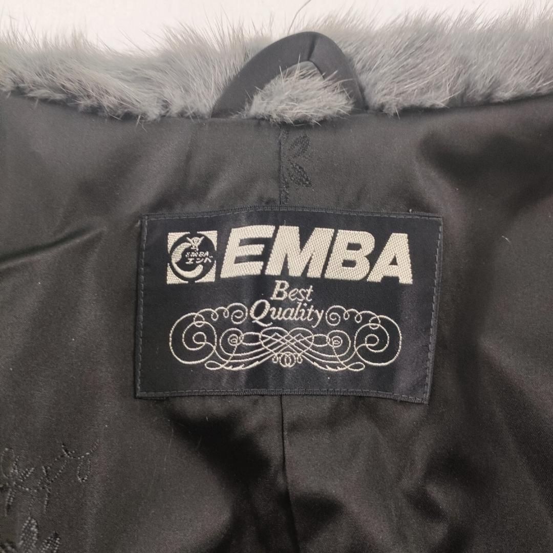 EMBAミンク MINK ミンクファー 染め コート 染めミンク MINK サファイア コート EMBA ファー 紫 グレー 本