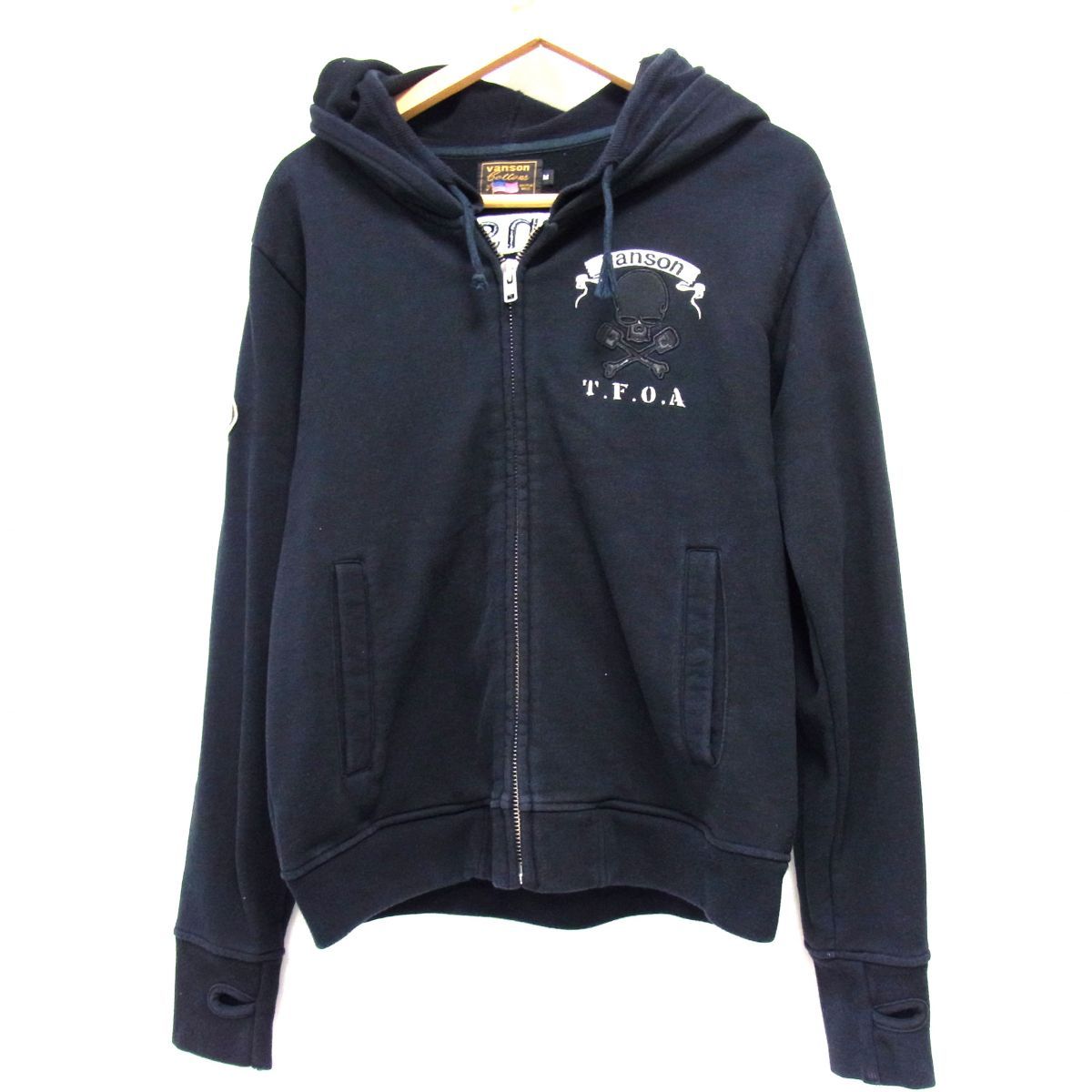 希少品　VANSON 武装戦線 T.F.O.A ネックウォーマー パーカー L ☆VANSON 武装戦線 T.F.O.A ネックウォーマー付き クローズ