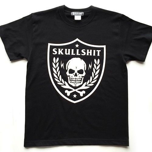 SKULLSHIT スカルシット「Emblem Skull T-sh」半袖Tシャツ 黒