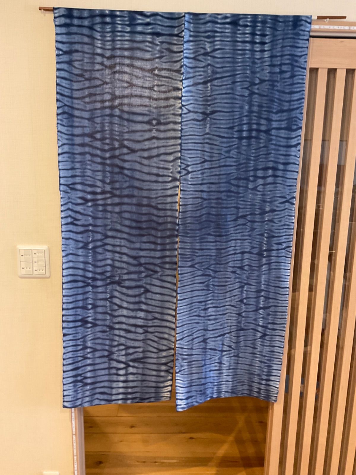 暖簾『風神雷神』水墨画家による肉筆 一点物 暖簾『風神雷神』水墨画家による肉筆 一点物 墨絵 絵筆