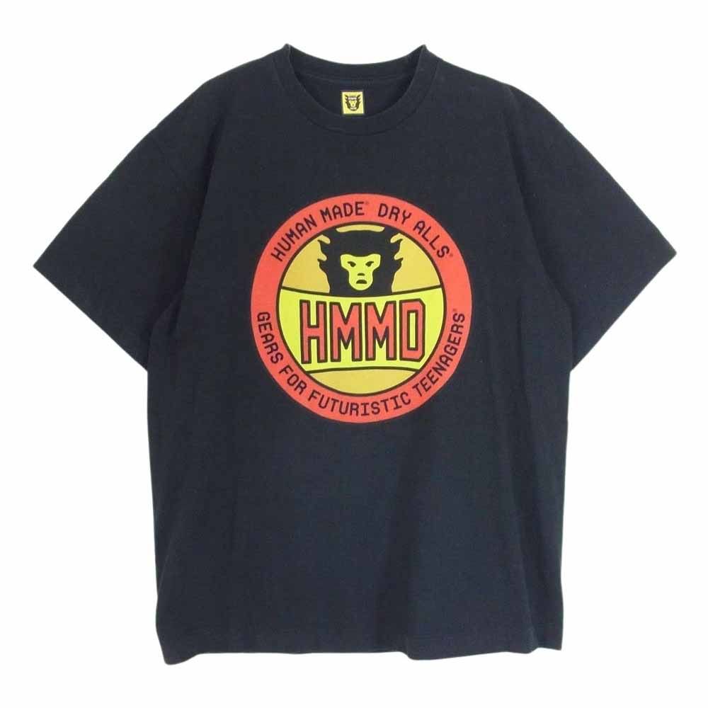 HUMAN MADE ヒューマンメイド HMMD ロゴプリント クルーネック 半袖 Tシャツ ブラック系 L【中古】