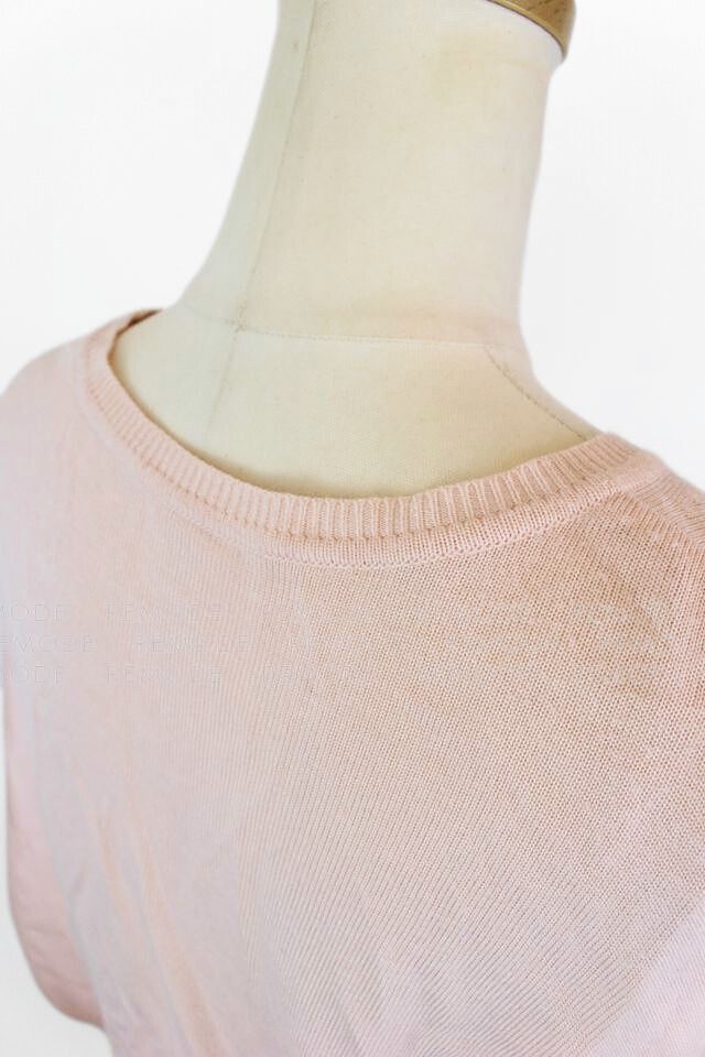 FOXEY｜シフォンリボンスリーブニットプルオーバー