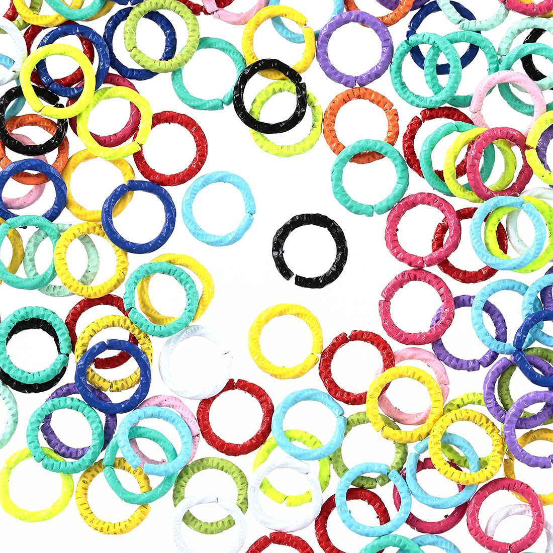 デザイン丸カン 8mm 200個 カラフル デザインリング ハンドメイド 手芸