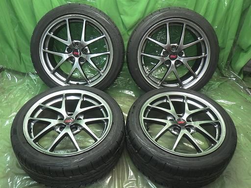 【中古】DUNLOP 21年 STI純正オプションBBS 18インチ ダンロップディレッザ