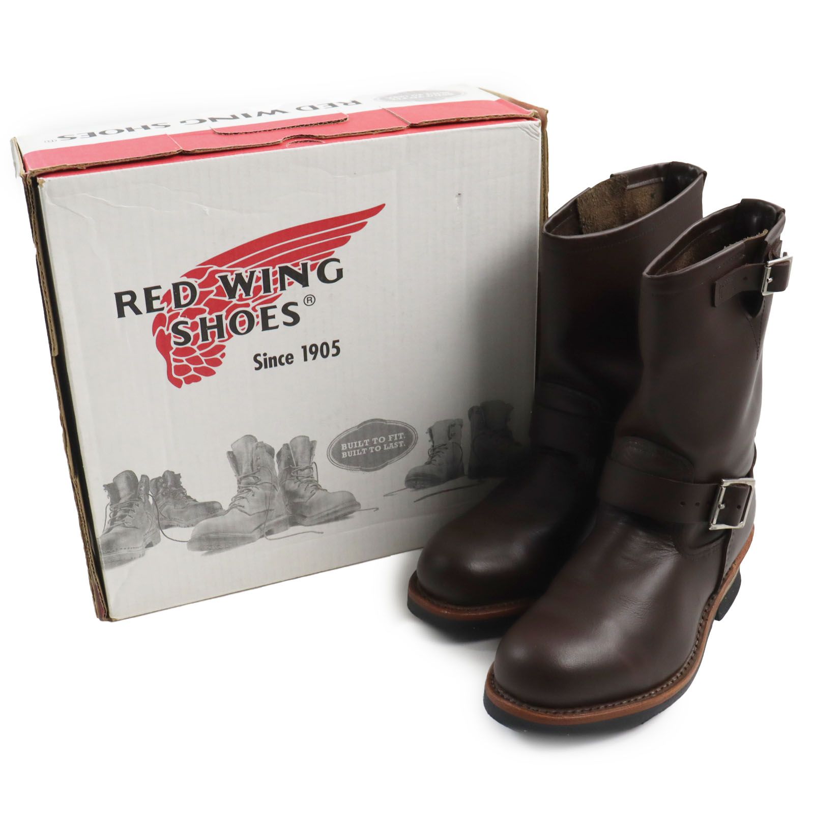 極美品●RED WING レッドウィング 2967 ENGINEER 11 レザー エンジニアブーツ ロングブーツ チョコブラウン 7.5D USA製  メンズ