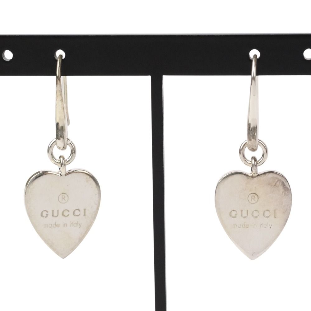 良品 GUCCI グッチ ハート プレート フックピアス SV925