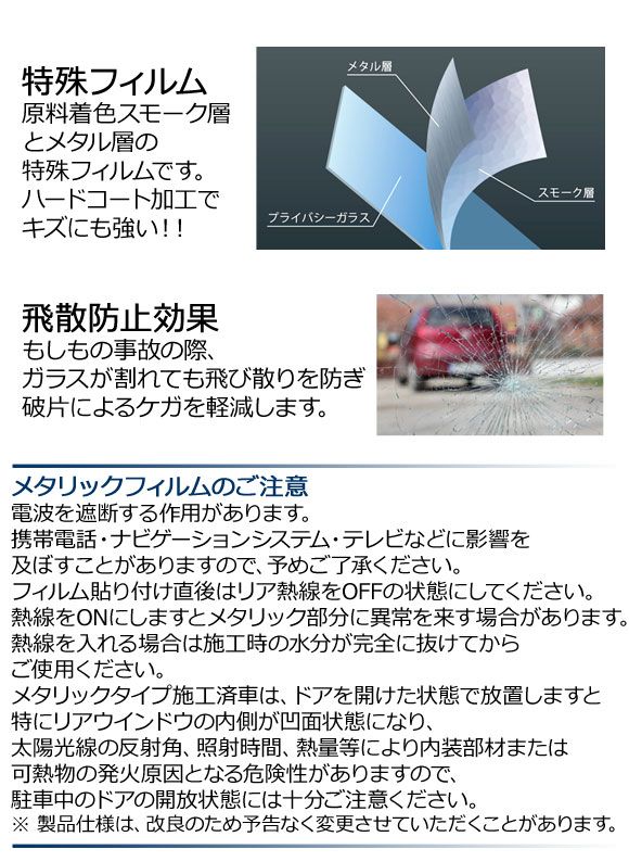 カーフィルム 三菱 デリカD：2 MB37S 2020年12月～ トップシェード 