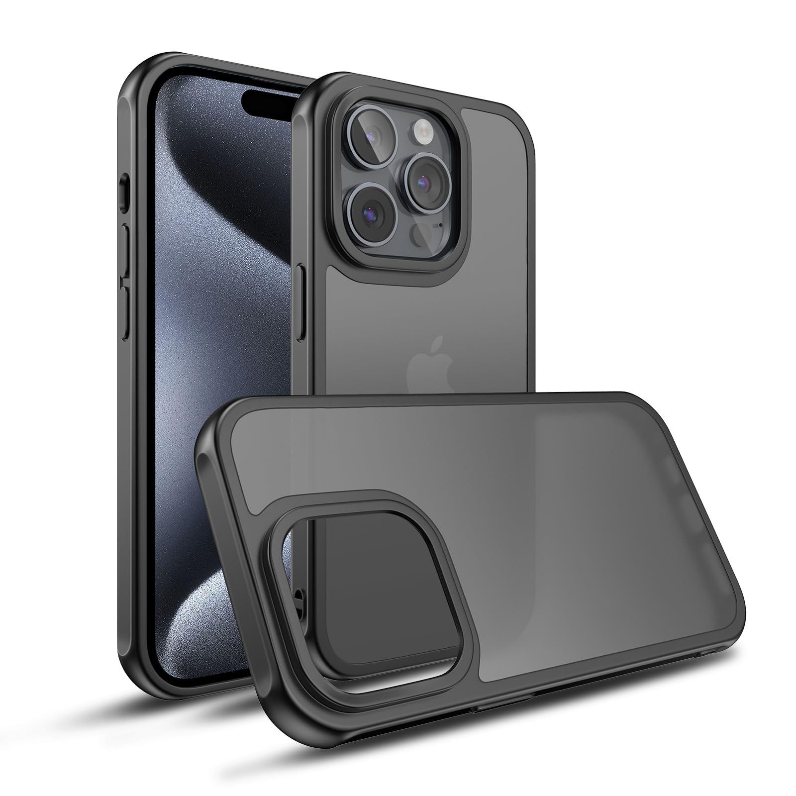 【2023年9月発売】Seefox iPhone15 Pro 用 ケース iPhone15Pro スマホカバー 半透明 マット感 全面保護 耐衝撃 擦り傷防止 滑り止め 指紋防止 黄ばみなし ストラップホール付き 米軍MIL規格取得 iPhone
