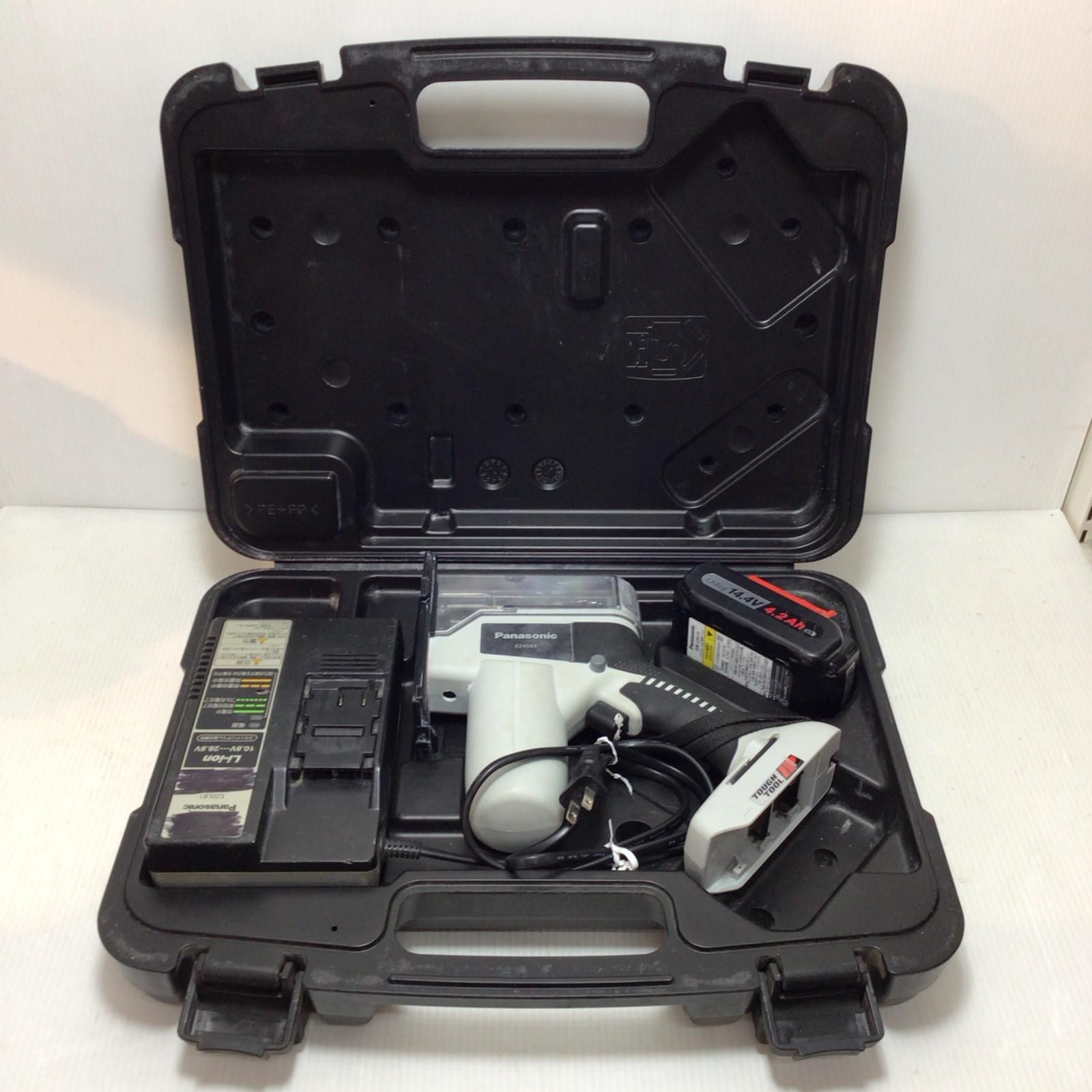 ΘΘPanasonic パナソニック 角穴カッター 程度B 充電器 充電池1個 ケース付 コードレス式 18v 不明 EZ4543