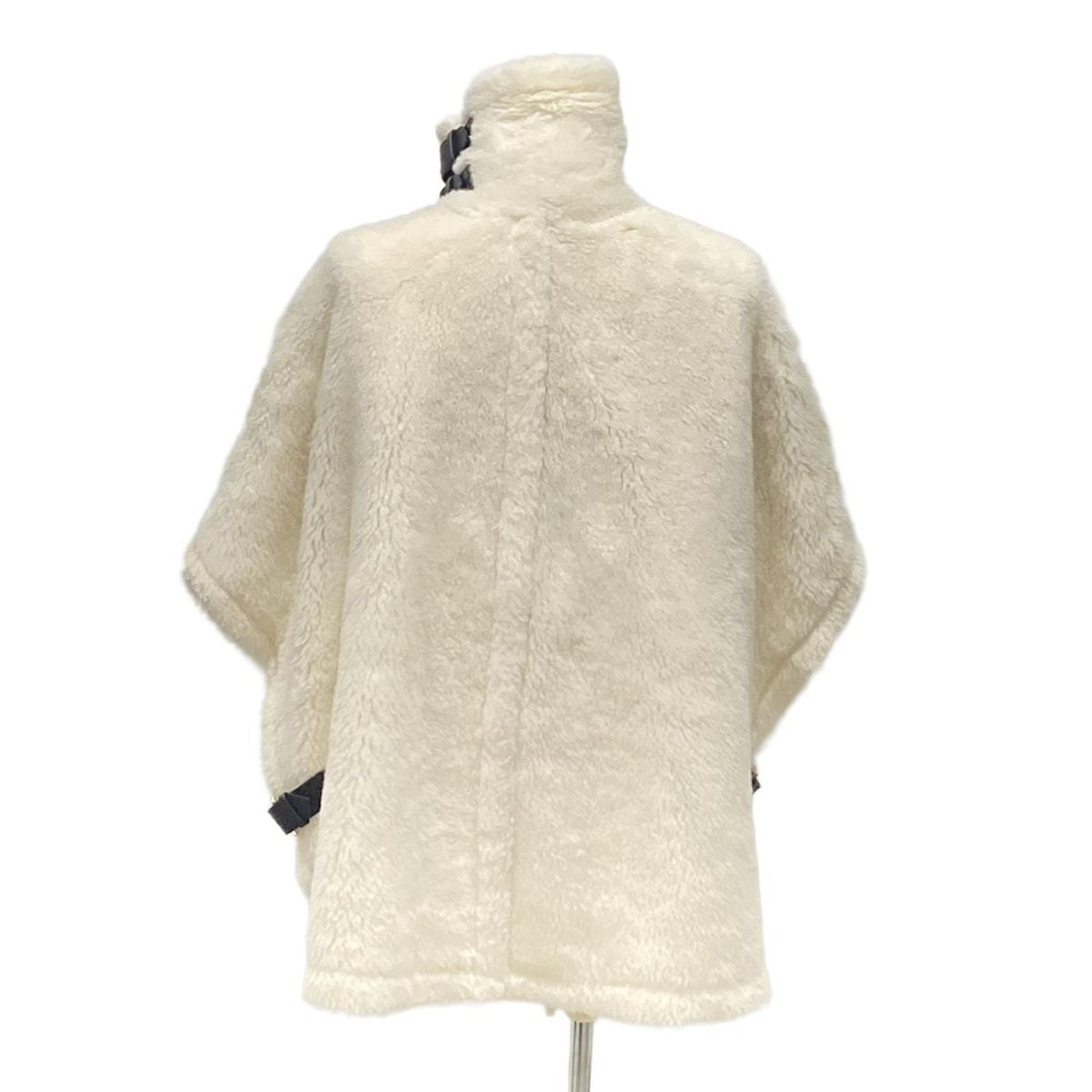 Max Mara マックスマーラ ポンチョ レディース テディベア 473612236 白 秋 冬 ウール アルパカ