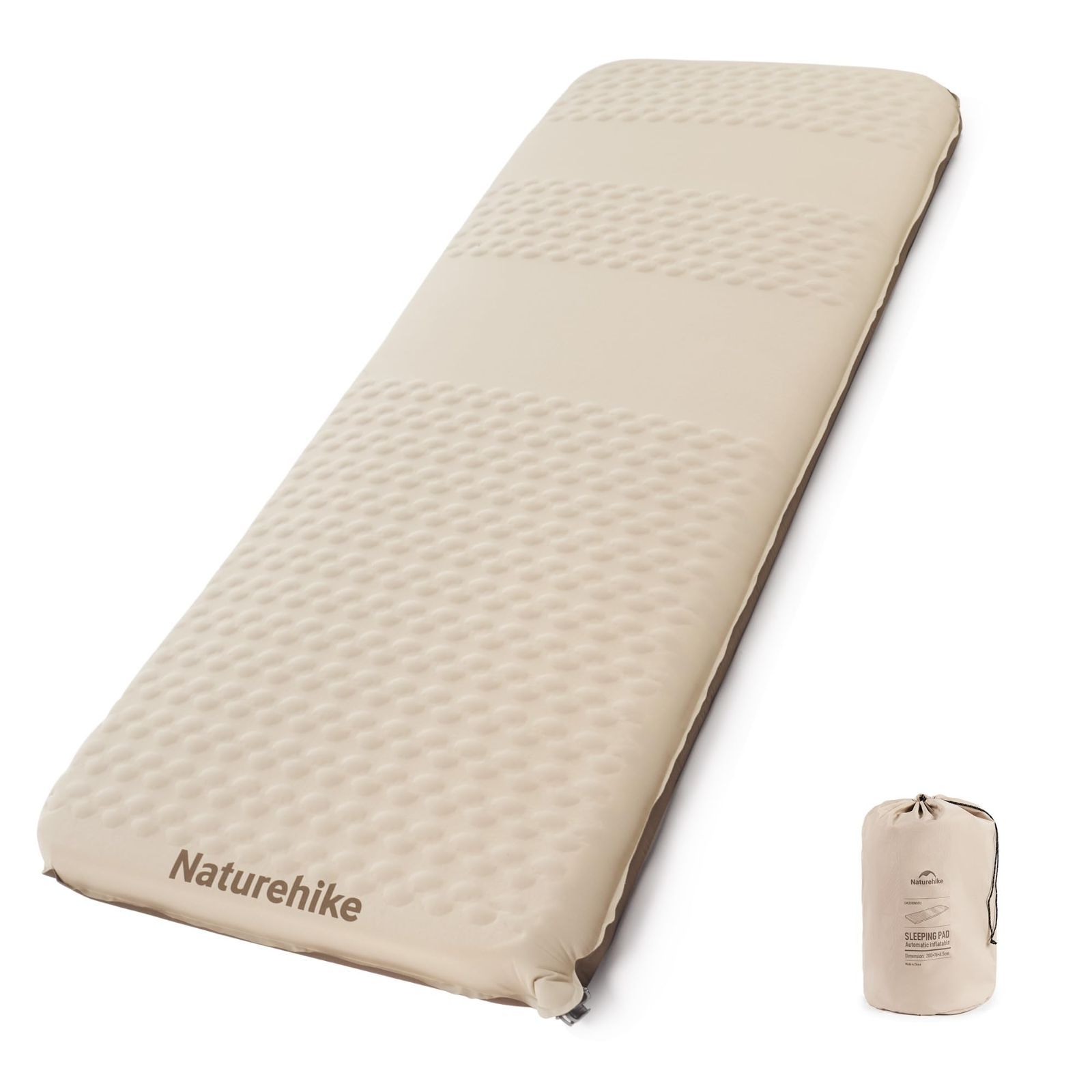 エアーマット キャンプ マット新型加工 R5.4 厚手 6.5cm 自動膨張式 高反発フォーム インフレーターマット TPU 静音 耐久 コンパクト耐水加工 車中泊 テント泊 キャンプ用 防災用 家庭用 来客用 収納袋付き