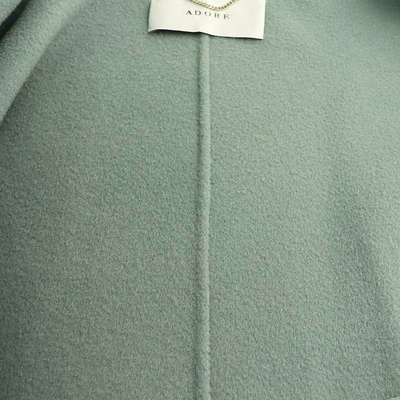 アドーア ADORE ルチアーナリバースタンドカラーコート カシミヤ混 38  