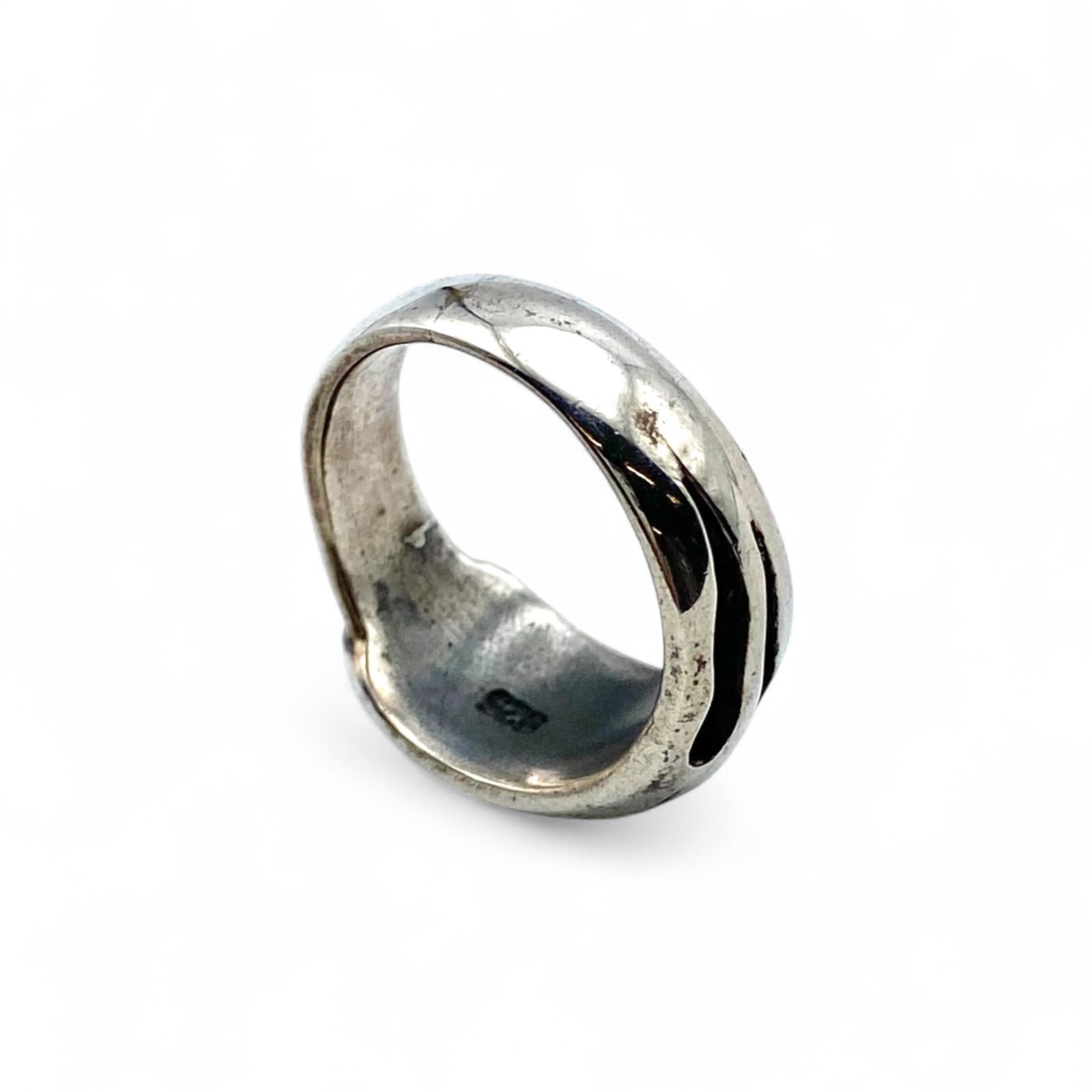 燃える炎】ファイアパターン Silver 925 刻印 90s Vintage Ring