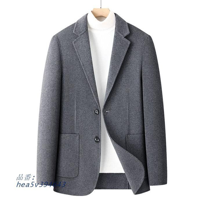 テーラードジャケット メンズ ジャケット 秋冬 ウールコンジャケット ブレザー カジュアル ビジネス アウター スリム 紳士 hea5v394643