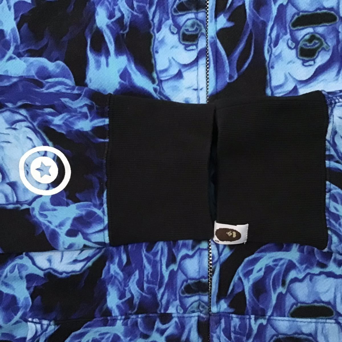 ☆美品☆ BAPE flame シャーク パーカー Mサイズ Fire shark full zip 