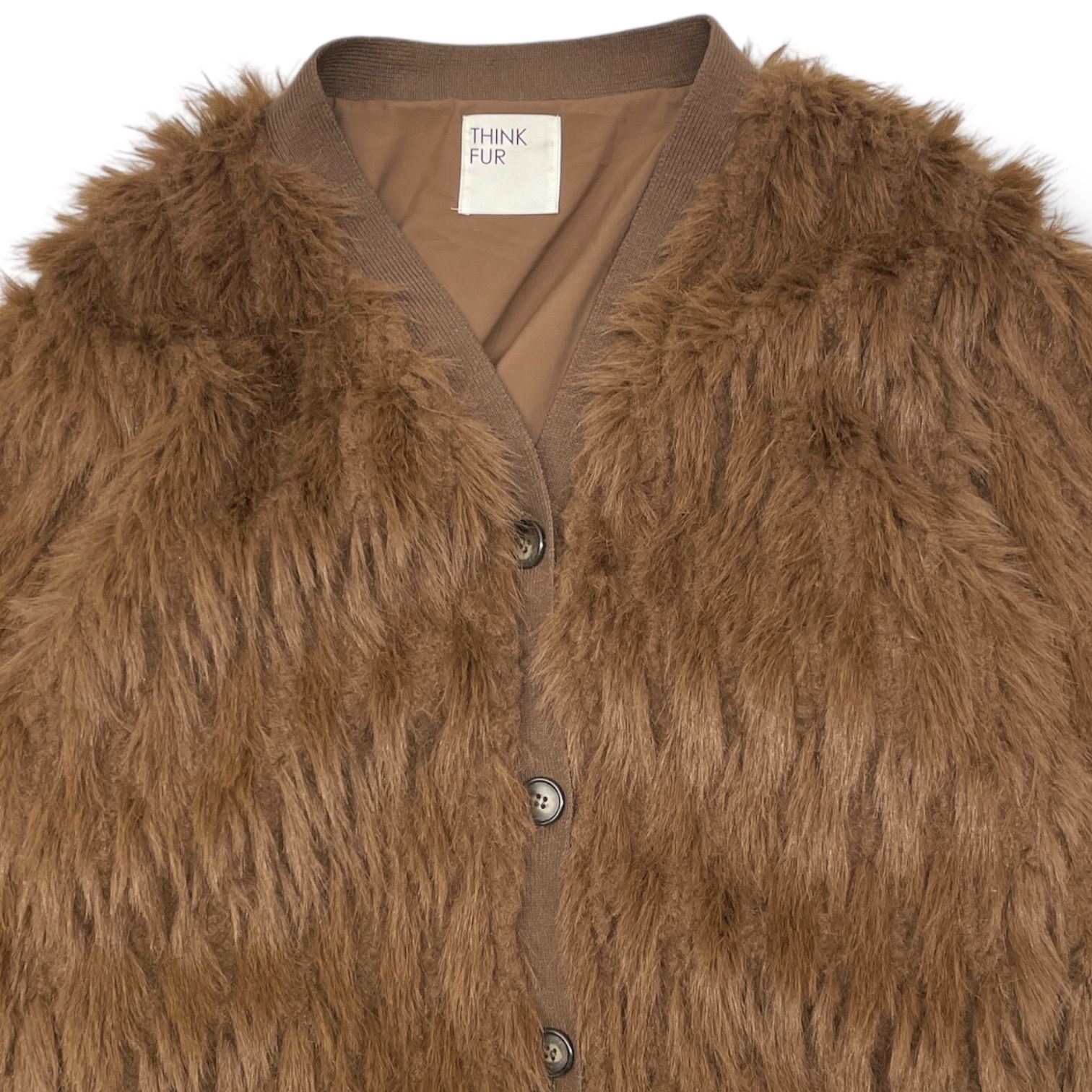 THINK FUR シンクファー Fur×Knit Medium Cardigan ファー ニット