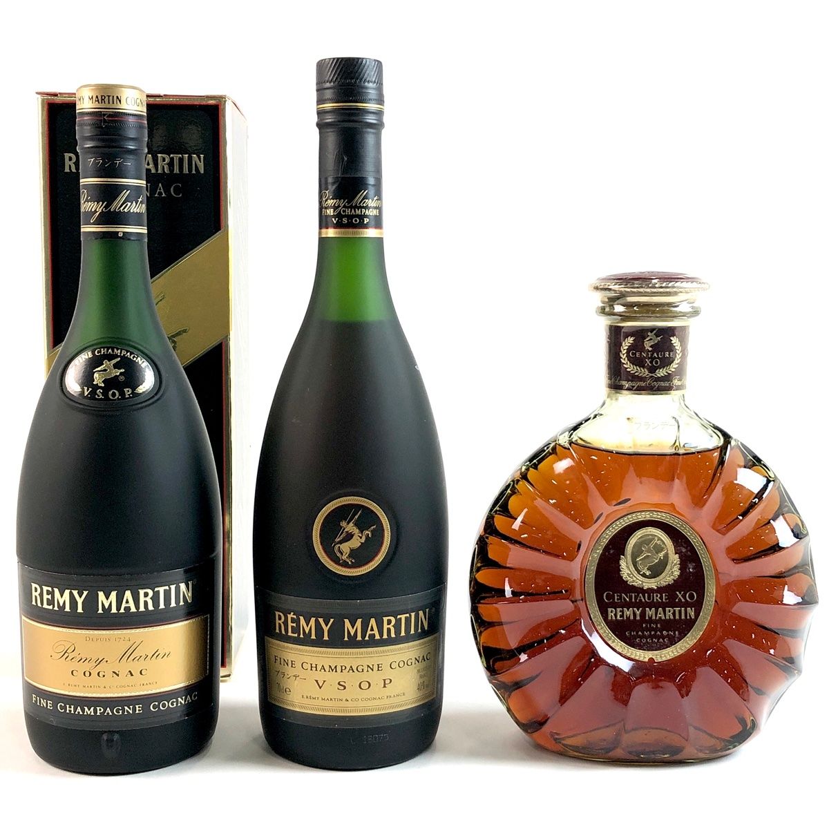 3本 レミーマルタン REMY MARTIN VSOP 旧旧 VSOP 旧 セントー XO クリアボトル 700ml ブランデー セット 古酒