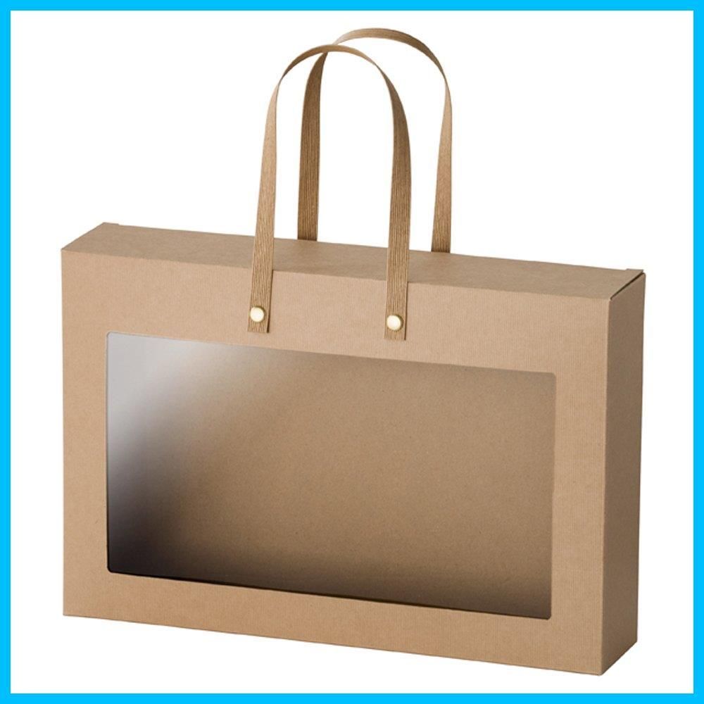 商品 窓付 ギフトボックス クラフト 320×220×90mm ヘッズ シンプル クオリティ 10枚入 HEADS SIQ-WGB1