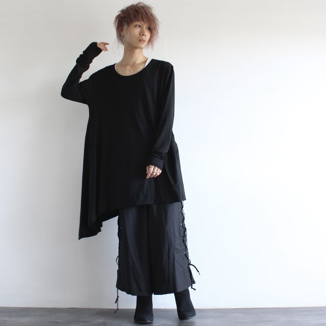 アシンメトリードレープワンピース
