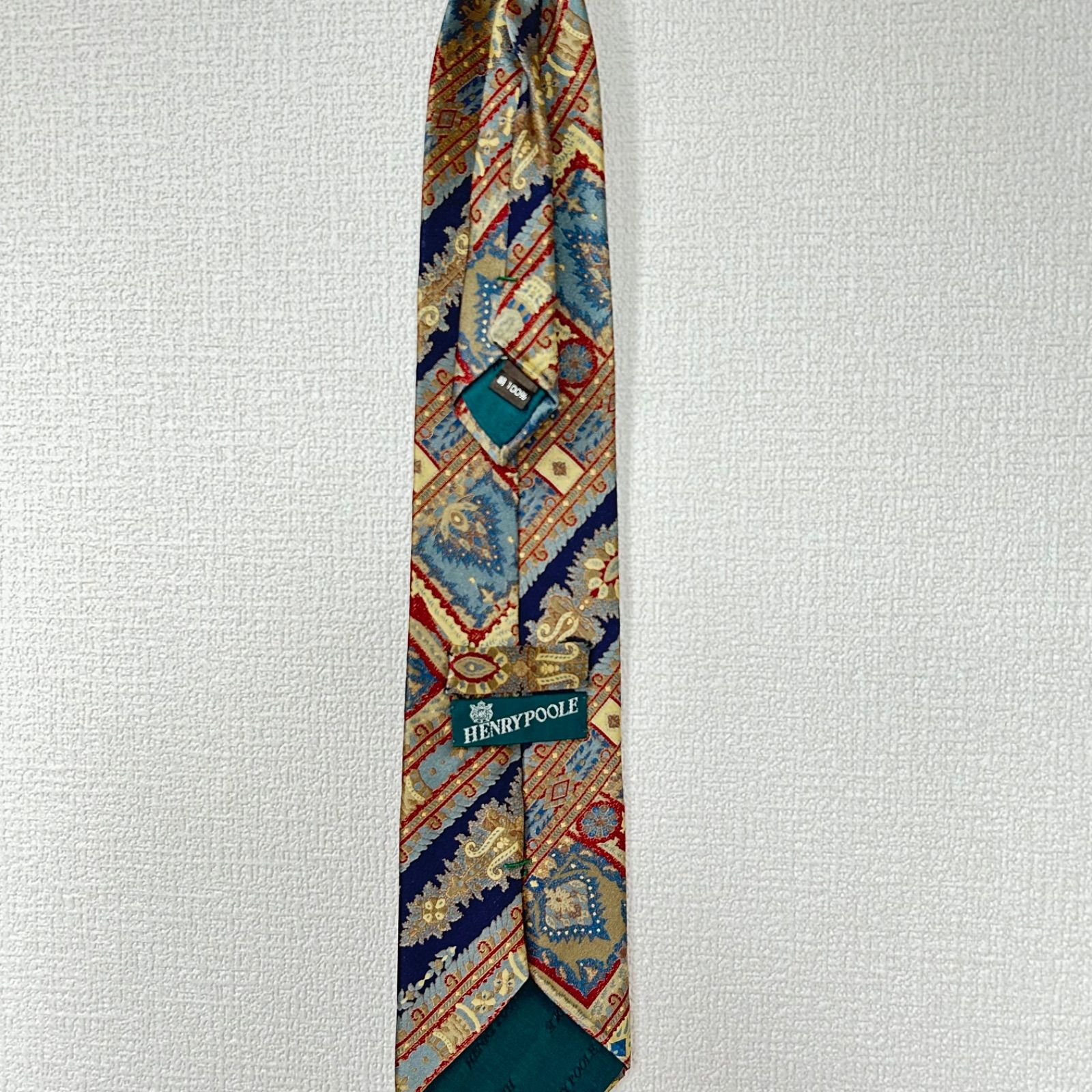 w^)b HENRY POOLE ヘンリープール ペイズリー柄 幾何学柄 アート